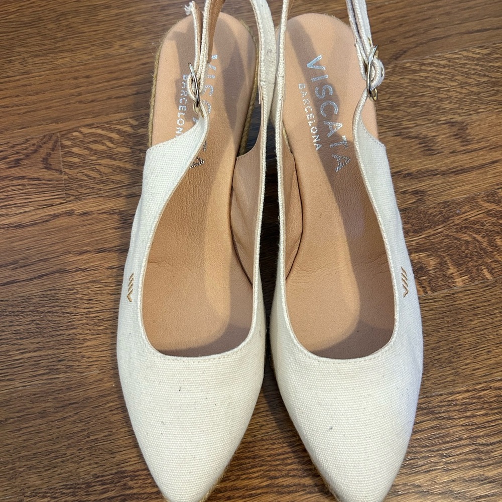 Viscata Barcelona Cream Espadrille Slingbacks